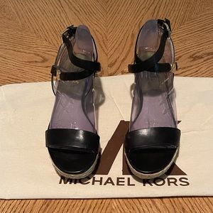 Michael Kors Leather Platform Sandal